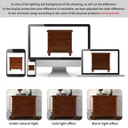 U_STYLE 27.6''Nightstand with Pine Wood veneer , Fashion Bedside Cabinet with 3 Drawers and pull-out tray, Minimalist Sofa Side Table with rubber legs and Metal handle for Bedroom Sofa Couch Office - Grand Goldman Shop