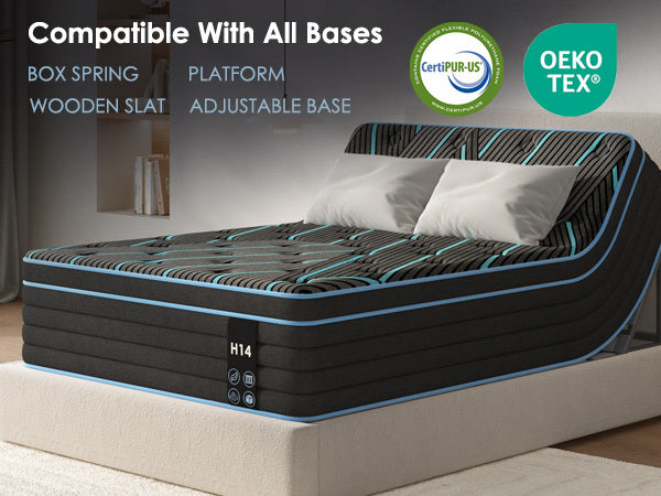 King Size Mattress,10 Inch Hybrid Mattress, Individually Pocketed Innerspring, Medium Firm - Grand Goldman Shop