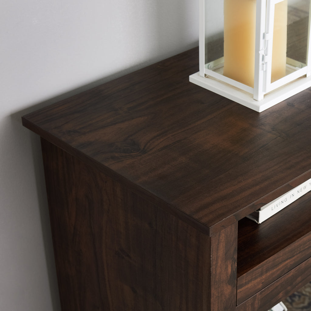 Modern TV Stand for up to 65 Inch TVs, Entertainment Center Farmhouse TV Cabinet Media Console Table with Glass Doors for Living Room, Brown 60'W*15.75'D*29'H - Grand Goldman Shop