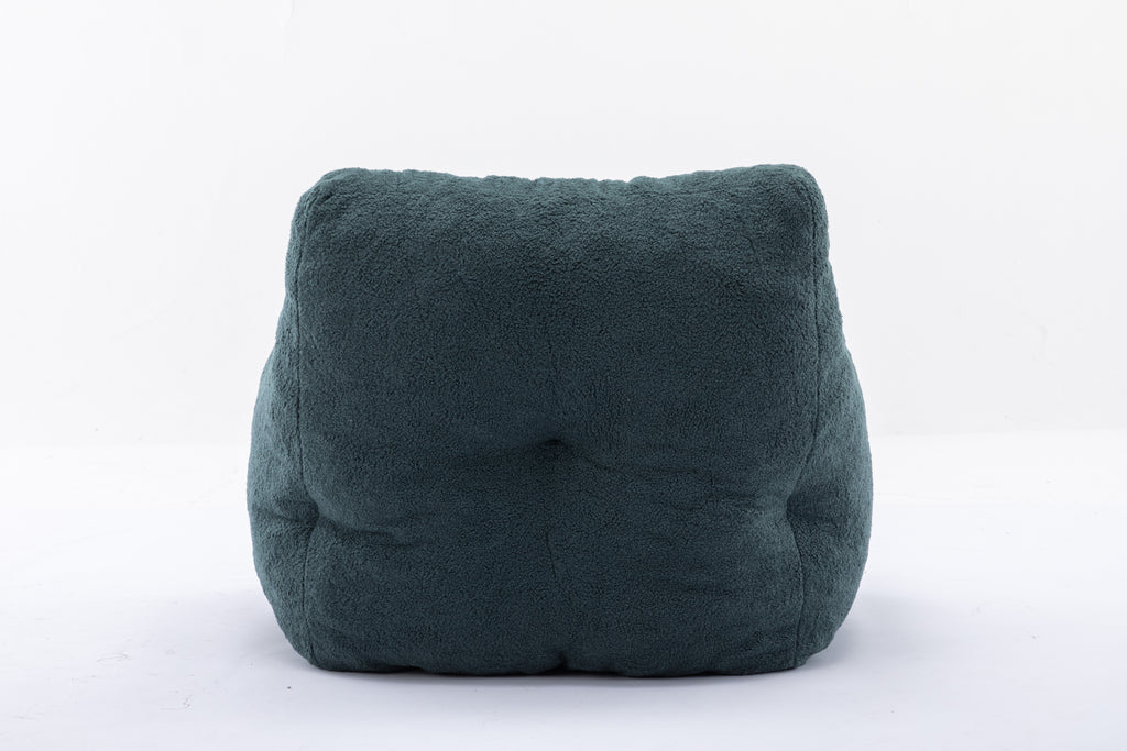 010-Soft Teddy Fabric Tufted Foam Bean Bag Chair With Teddy Fabric Green - Grand Goldman Shop
