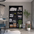 2 Piece Bookcase Living Room Set,  Storage Cabinet, 42' Wide and 9 Shelves Black - Shop Quality Furniture at Grand Goldman