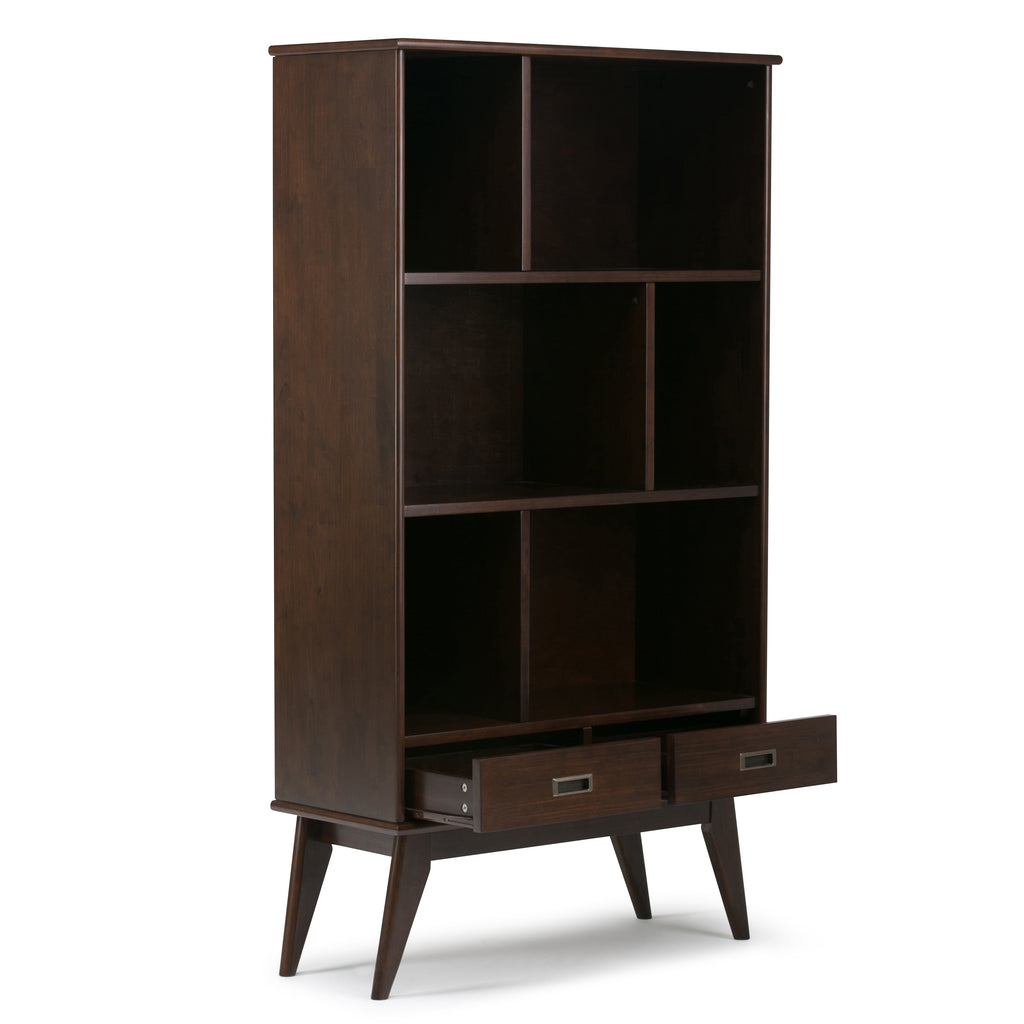 Draper Mid Century Wide Bookcase and Storage Unit - Grand Goldman