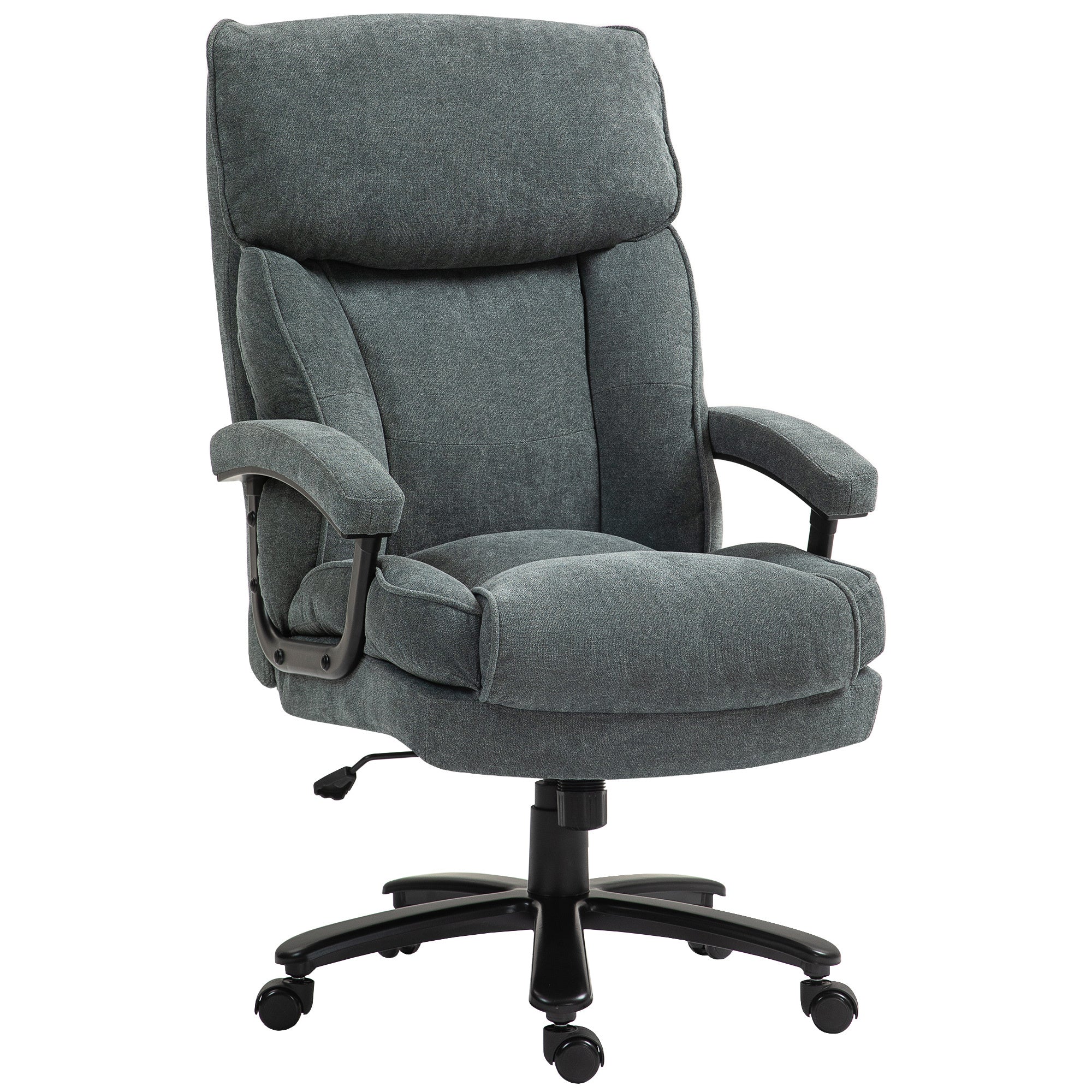 HOMCOM Big and Tall Office Chair, Up to 450 lbs. Heavy Duty High Back Desk Chair with Swivel Wheels, Executive Computer Chair