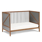 Pixie Zen 3-in-1 Crib in Walnut/Charcoal - Grand Goldman