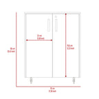 Storage Cabinet Lions, Double Door and Casters, Black Wengue Finish - Grand Goldman