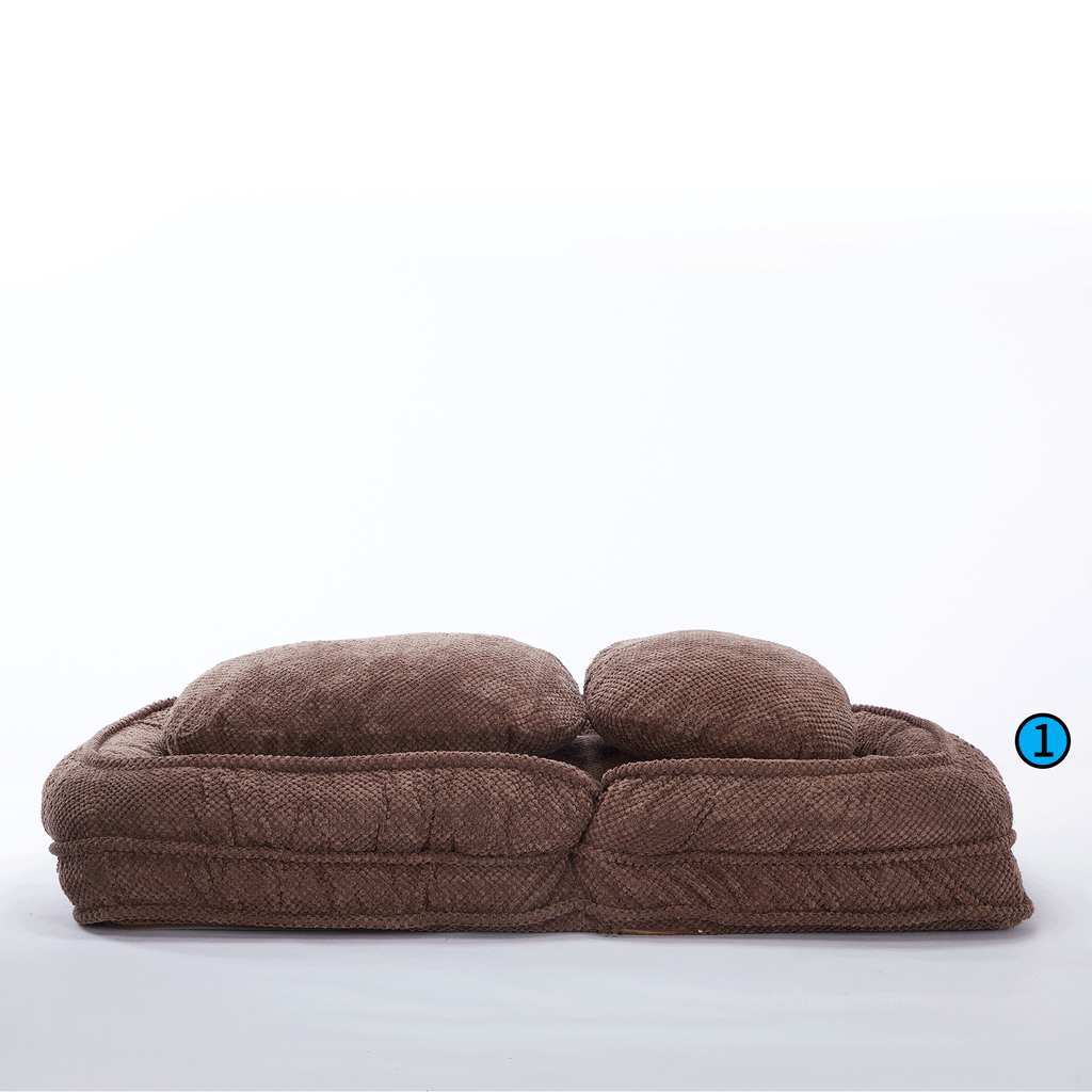 [VIDEO provided] Human Dog Bed ,Lazy Sofa Couch ,5 Adjustable Position,sit,sleep,fold,suit to put in bedroom, living room ,Space Saving Design,Brown - Grand Goldman Shop