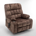 Lift Chair for Big and Tall Person with Inconvenient Legs: High Density Foam Lift Sofa with Heat and Massage, 2 Pockets, 2 Cup Holder, 2 Remote, 2 OKIN Motor - Grand Goldman Shop