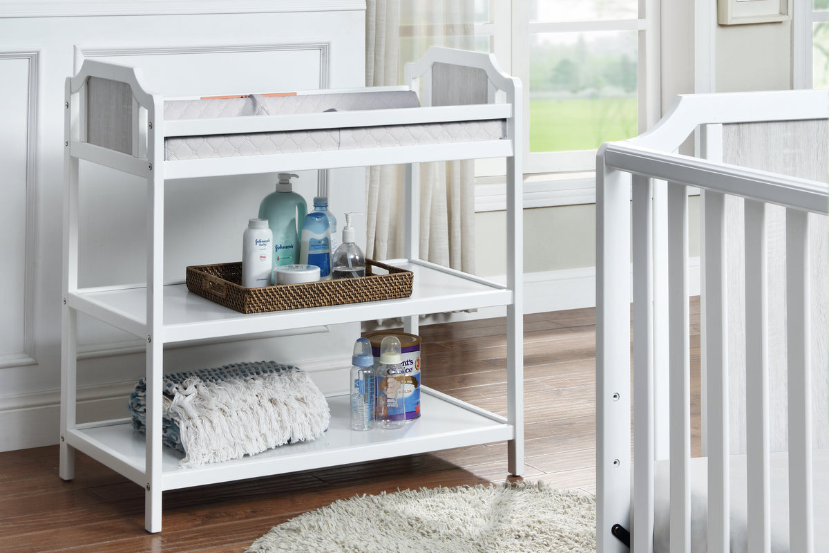 Brees Changing Table White/Graystone - Grand Goldman