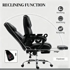 Office Chair with Massage & Reclining Footrest – Unmatched Comfort for All-Day Work & Leisure - Grand Goldman