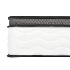 Premium Hybrid Full Mattress with Pocket Coils and Memory Foam for Medium Firm Support, Creamy White Fabric, 12 Inch - Grand Goldman Shop