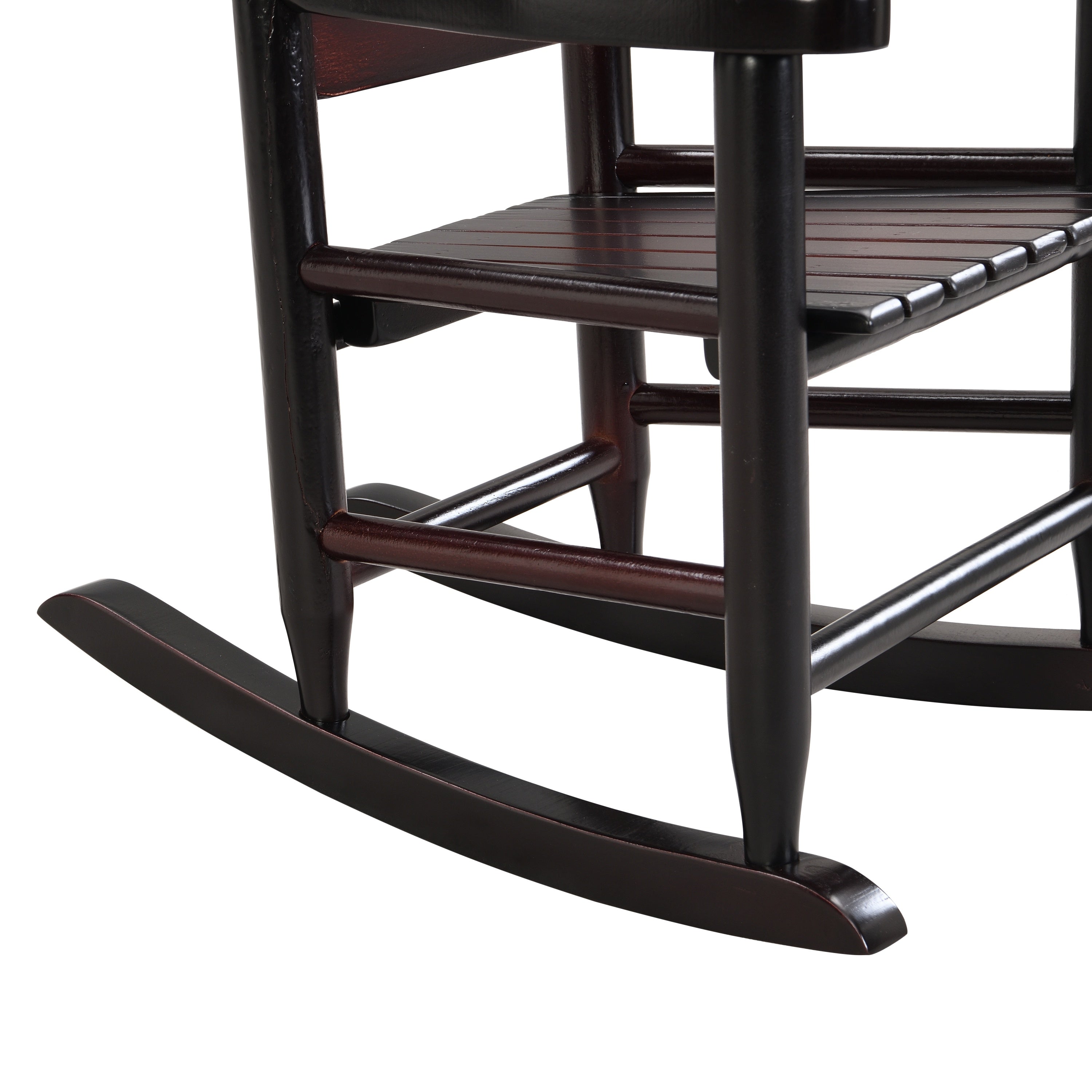 Oak Style Children's Rocking Chair for Indoor or Outdoor - Espresso Populus Wood - 14.17 x 18.90 x 22.44 inches - Grand Goldm