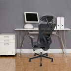 Mesh Office Chair,Ergonomic Office Chairs with Wheels,Adjustable Lumbar Support,Armrest,Headrest-Tilt High Back Desk Chair wi