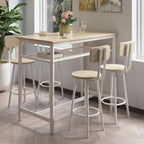 5-Piece Kitchen Counter Height Table Set, Bar Table with 4 Chairs - Grand Goldman Shop
