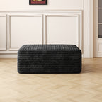 Sofa ottoman ,No Assembly Required,Black(Plush Corduroy Fabric) - Grand Goldman Shop