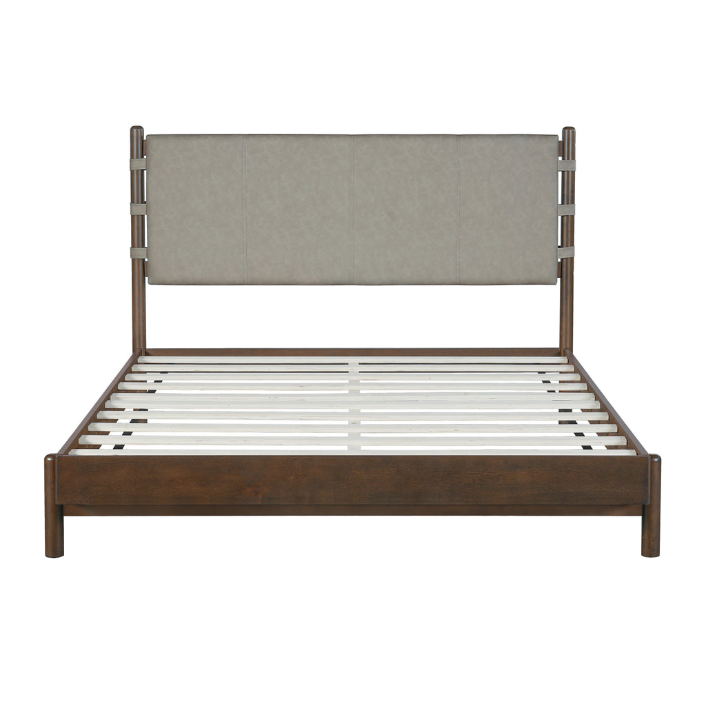 Modern Queen Bed Frame Set with 2 Nightstands, Light Gray Wood Platform Bed with Headboard and Matching Bedside Tables for Bedroom - Grand Goldman Shop