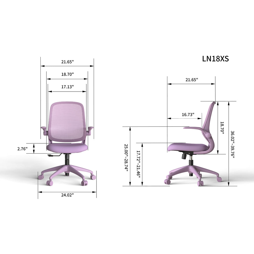 Ergonomic Color Office Chair 350LBS, Home Office, Mesh Back, Integrated Molded Foam, Comfortable Sitting, Flipping Armrest, F
