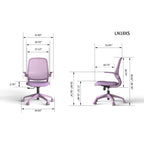 Ergonomic Color Office Chair 350LBS, Home Office, Mesh Back, Integrated Molded Foam, Comfortable Sitting, Flipping Armrest, F