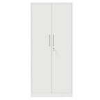 71'H Metal Garage Storage Cabinet, White Tool Steel Locking Cabinet with Doors and 4 Adjustable Shelves, Tall Cabinets for Ga