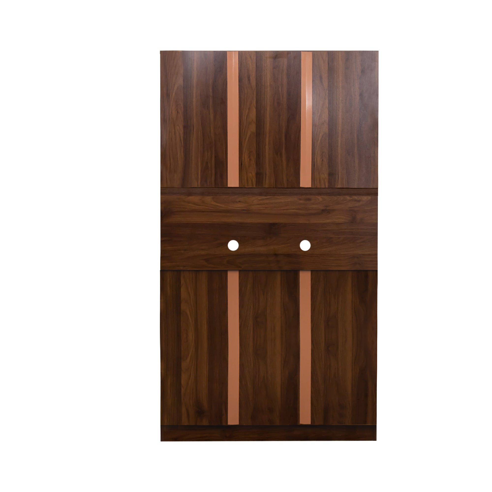 70.87' Tall Wardrobe& Kitchen Cabinet, with 6-Doors, 1-Open Shelves and 1-Drawer for bedroom,Walnut - Grand Goldman Shop