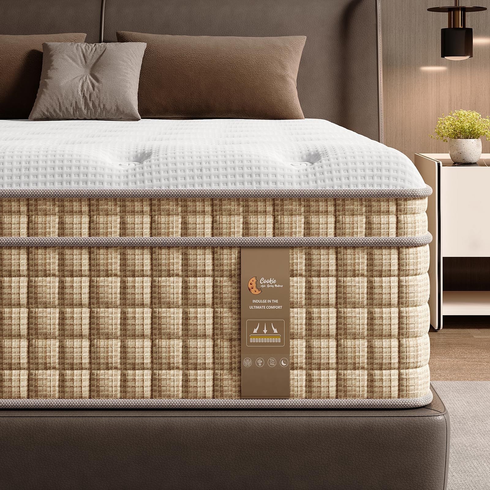14' King Hybrid Mattress with Innerspring & Gel Memory Foam - Grand Goldman Shop