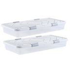 Under Bed Storage with Wheels 39.8x20.1x5.9 Inch Rolling Storage Bags 2 Pack - Grand Goldman Shop