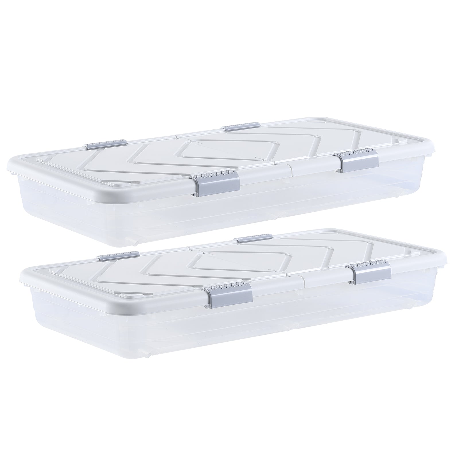 Under Bed Storage with Wheels 39.8x20.1x5.9 Inch Rolling Storage Bags 2 Pack - Grand Goldman Shop