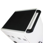 30+2 Bay Mobile School Charging Cart Station for Chromebook, Tablet and Laptop Computer with Power Strip Included - White | P