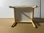 Modern White Nightstand with Drawer and Wood Legs, Minimalist Bedside Table with Handle for Bedroom, Living Room, Apartment - Grand Goldman Shop