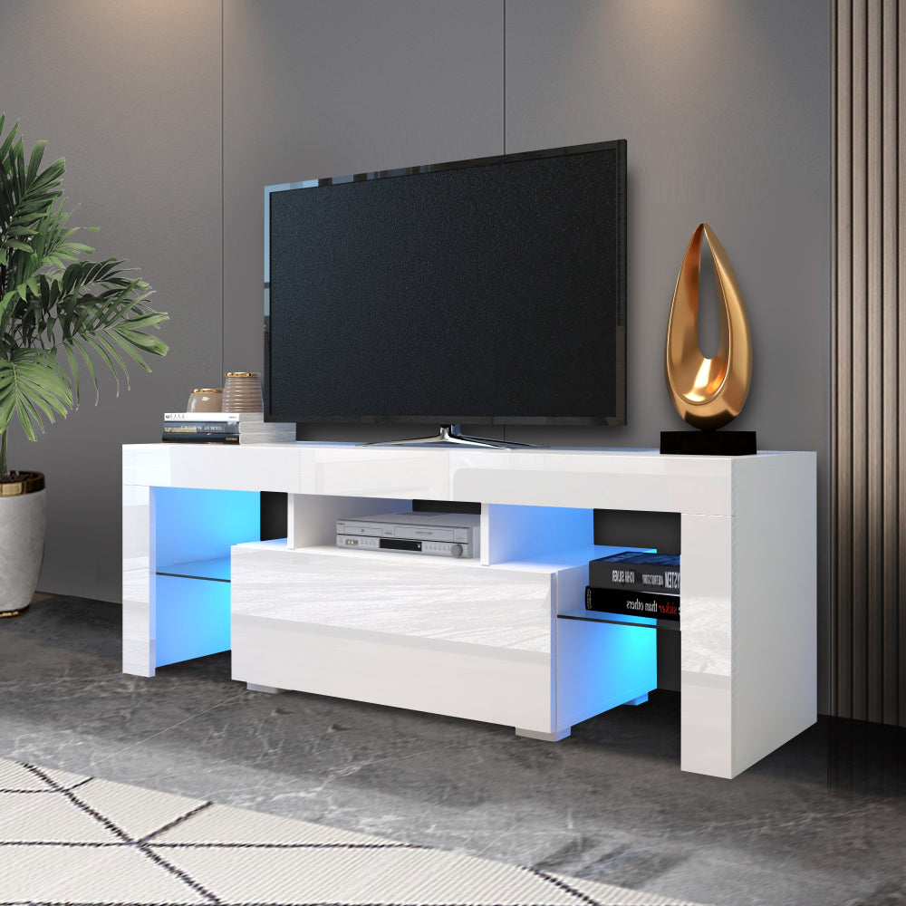 Entertainment TV Stand, Large TV Stand TV Base Stand with LED Light TV Cabinet. - Grand Goldman Shop