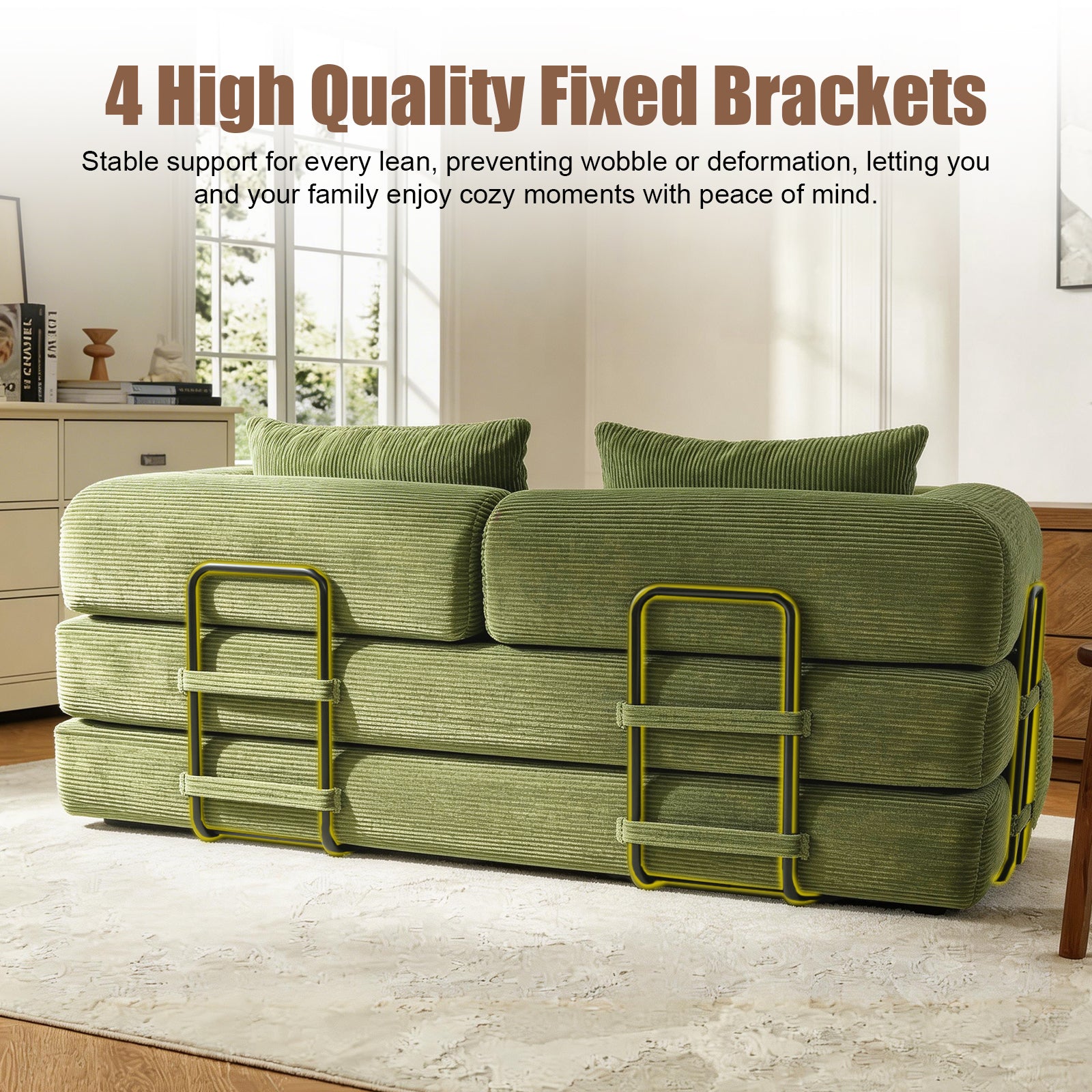 78 Inch Convertible Sleeper Sofa Bed, Futon Boneless Couch Lounge Loveseat with Pull Out Bed, No Assembly Required - Grand Goldman Shop