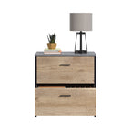 Lateral File with Large Drawers, Brown finish - Grand Goldman