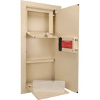 Biometric Wall Safe with 120-Fingerprint Module, Beige Steel, 0.82 Cubic Ft | Premium Home Decor - Grand Goldman