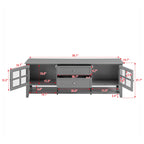 TV Stand for TVs up to 60'', Entertainment Center with Multifunctional Storage Space, TV Cabinet with Modern Design, Media Console for Living Room, Bedroom - Grand Goldman Shop