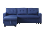 Upholstered Pull out Sectional Sofa with Chaise - Grand Goldman Shop