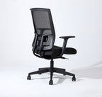 Complus Polyester Seat Pro Ergonomic High Back Office Task  Mesh Chair 27'H in Black Color With Arms - Grand Goldman