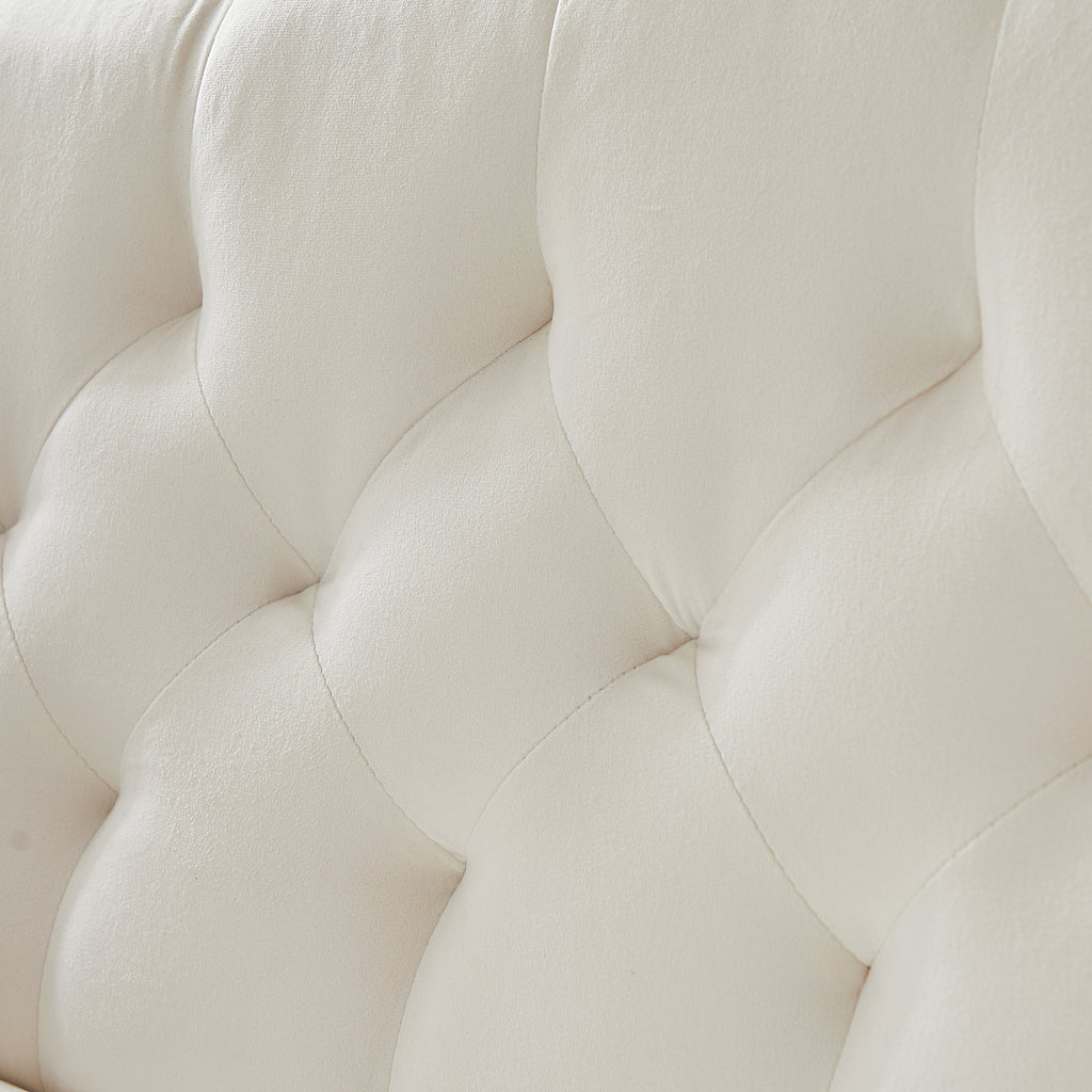CREAM WHITE  2 SEATER SOFA - Grand Goldman Shop