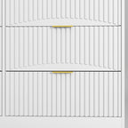 Modern 8 Drawers Dresser Chests for Bedroom,47.2' Wide Wood Chest of Drawers with Gold Metal Handle,Drawer Organizer for Bedroom,Living Room,Hallway and Entryway,White - Grand Goldman Shop