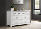 Cassini 51' White 6-Drawer Dresser - Grand Goldman Shop