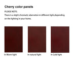 Lighted Curio Cabinet with Adjustable Shelves, Mirrored Back, and Tempered Glass Doors, 6-Tier Cherry Finish - Grand Goldman Shop