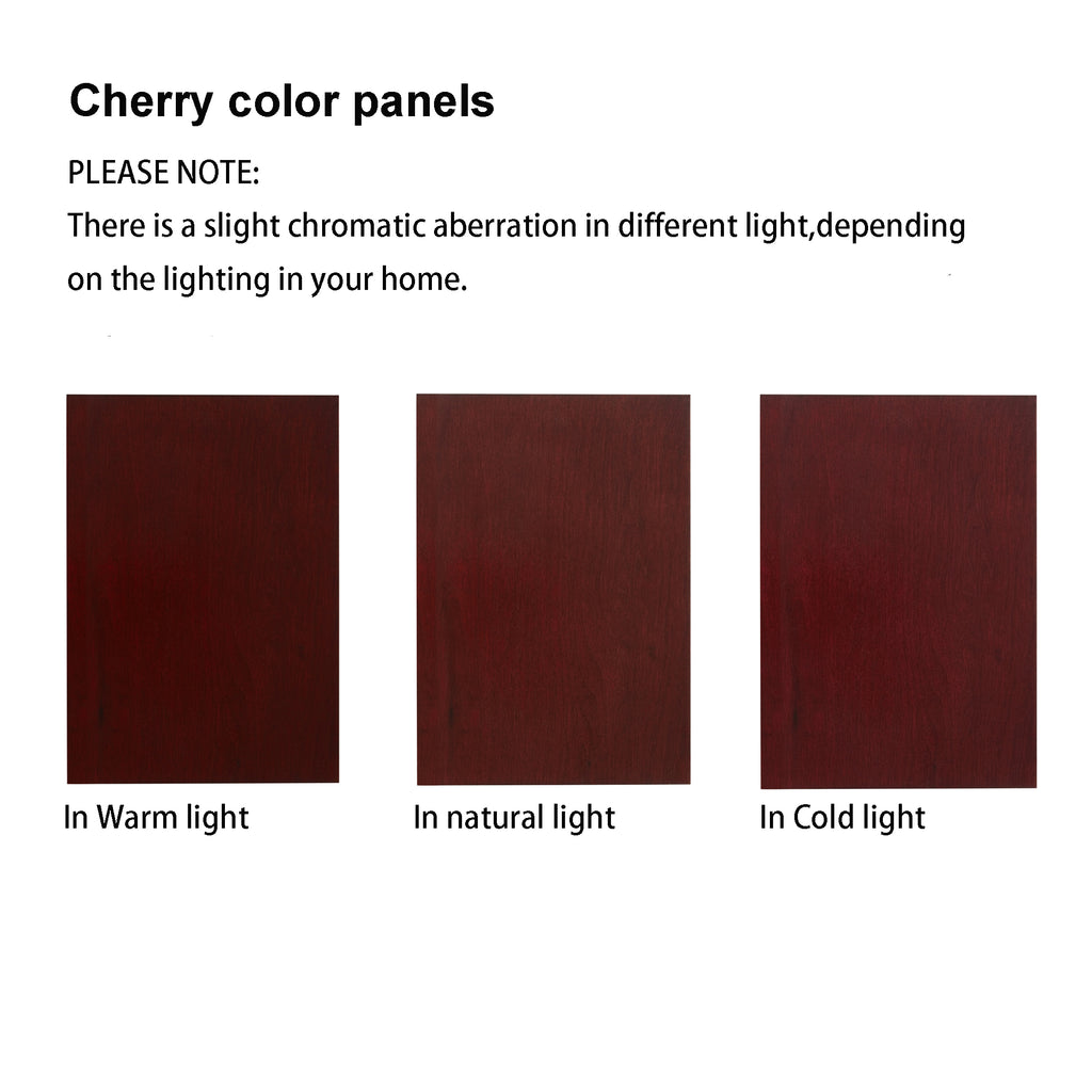 Lighted Curio Cabinet with Adjustable Shelves, Mirrored Back Panel, and Tempered Glass Doors, 3-Tier Cherry Finish - Grand Goldman Shop