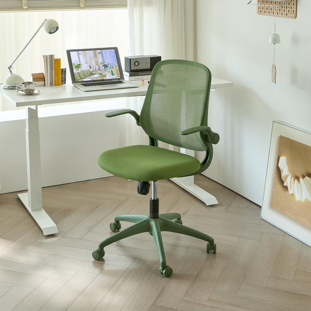 Ergonomic Color Office Chair 350LBS, Home Office, Mesh Back, Integrated Molded Foam, Comfortable Sitting, Flipping Armrest, F