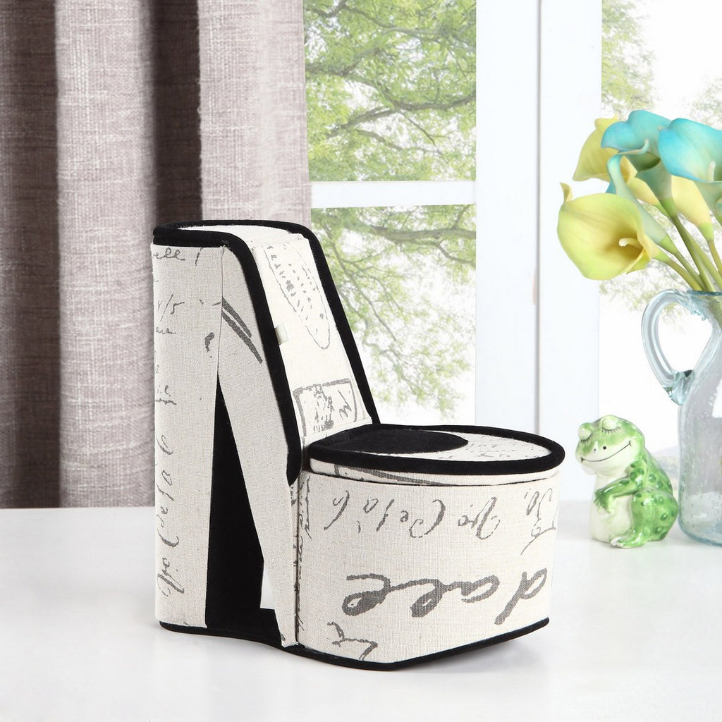 9' Tall Display Jewelry Box with Hidden Storage, High Heel Shoe Design, Stencil Letter Print - Grand Goldman Shop