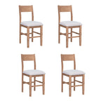 TOPMAX Farmhouse Counter Height 5-Piece Dining Table Set with 1 Rectangular Dining Table and 4 Dining Chairs for Small Places,Brown - Grand Goldman Shop