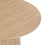 Round Dining Table Modern Wood Kitchen Table 47.24' Circular Tabletop for Leisure Coffee Table OAK. - Grand Goldman Shop