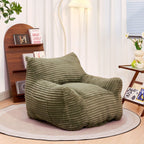 Bean Bag Chair for Adults with Armrests - Oversized Comfy Beige Beanbag Lounge Lazy Floor Sofa Chair for Living Room, Bedroom & Dorm, Cozy Fluffy Single Cloud Mini Couch - Grand Goldman Shop