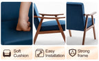 Mid-Century Modern Wingback Accent Chair with Solid Wood Frame and Extra-Thick Backrest – Lounge Chair for Living Room, Bedroom, or Reading Room - Grand Goldman Shop