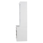 83.4'Tall Bookshelf Suite with LED Lighting, Modern Bookcases with Glass Doors and Drawers,2-Piece Set Storage Bookcase Suite