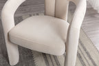 Contemporary Designed Velvet Fabric Upholstered Accent/Dining Chair /Barrel Side Chairs Kitchen Armchair for Living Room set of 2 (Beige Velvet) - Grand Goldman Shop