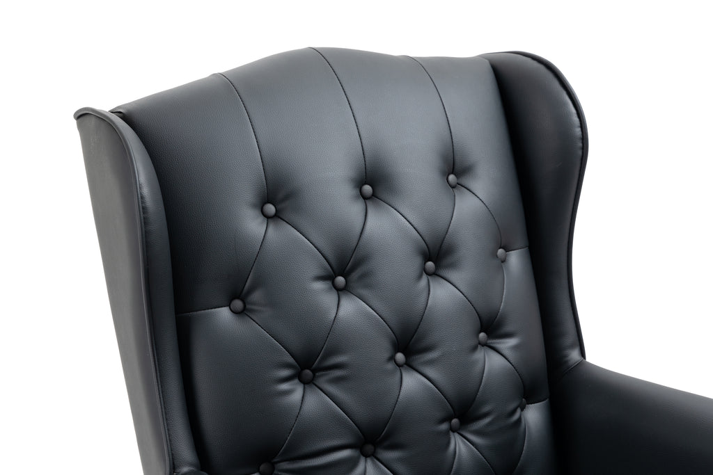 Executive Office Chair Comfortable Desk Chair - Ergonomic Design - Thick Padded Seat and Backrest - PU Leather Desk Chair wit