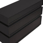 Minimalist Modern 6 Drawer Dresser in Black, Handle-Free Design with Wide Storage, MDF Construction, 43.31 x 15.75 x 29.53 inches - Grand Goldman Shop